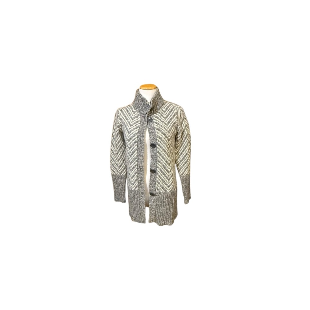 Maryline Gray Herringbone Knit Sweater